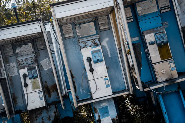 Old Dirty Street Phones City Landfill — Stock Photo, Image