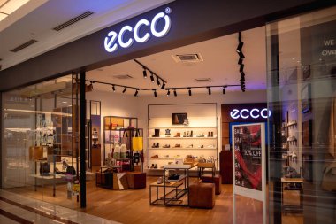 KUALA LUMPUR, MALAYSIA - ARALIK 04, 2022: Ecco marka perakende satış mağazası logosu.