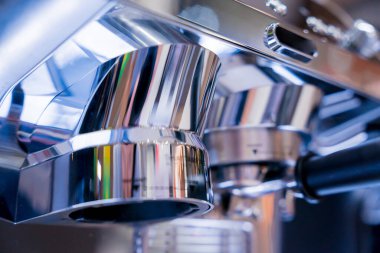 Coffee machine in the showroom of a large store.