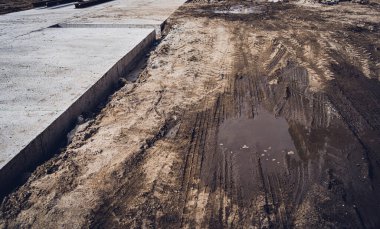 Kentsel inşaattaki eski tramvay raylarının modernizasyonu.