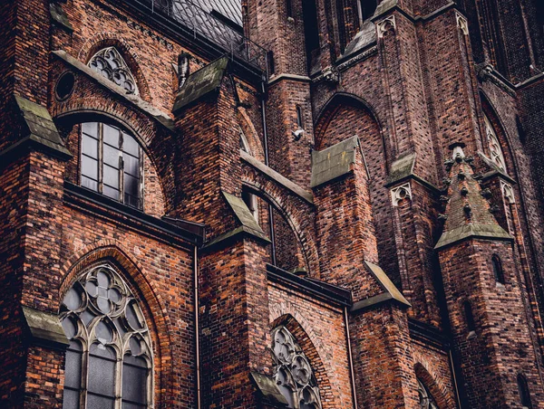 stock image Architectural detail of the olds gothic cathedral in Europe.