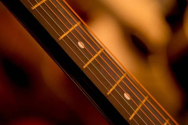 Viele Reihen Klassische Gitarren Musikladen — Stockfoto