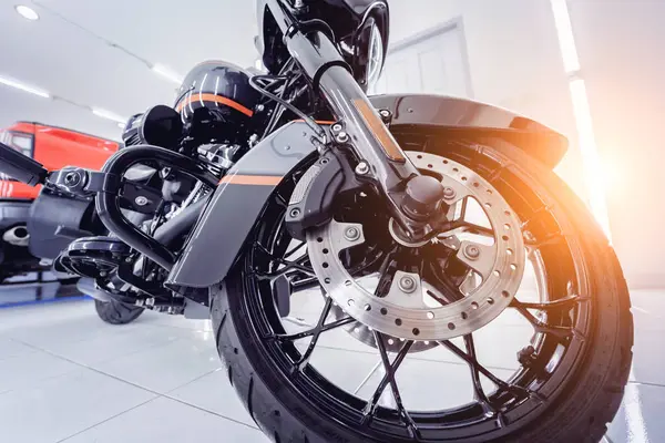 Processo Nano Rivestimento Moto Applicando Spugna Fibra Morbida — Foto Stock