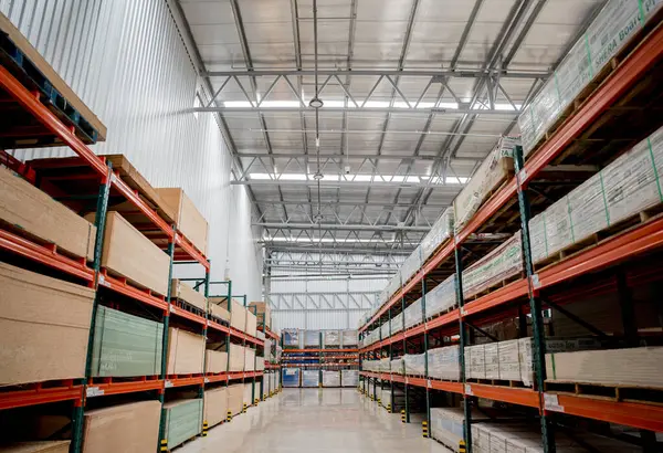 Large warehouse of a shopping center for household goods.