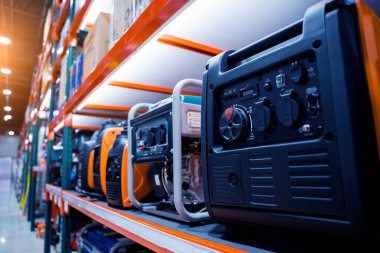 Galeride taşınabilir dizel jeneratör kliması var..