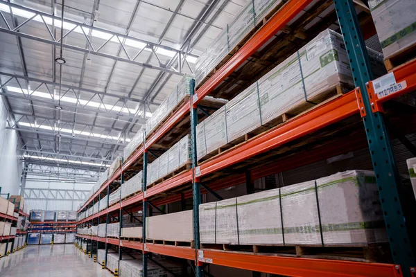 Large warehouse of a shopping center for household goods.