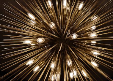 Yıldız patlaması etkisine sahip ışıyan lambaların arkaplanı