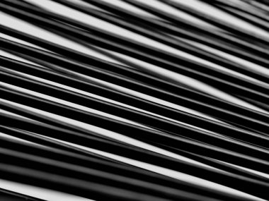 Siyah kabloların, şekillerin ve kalıp materyallerinin yakınlaştırılması.