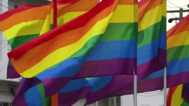 PHUKET, THAILAND - 29 Haziran 2024: Phuket şehir merkezinde Onur Yürüyüşü.