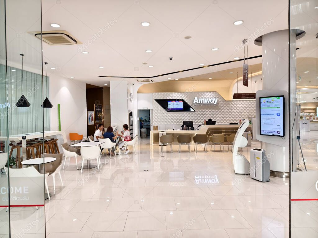 MAY 08, 2025 - PHUKET, THAILAND: The retail shop-office of the Amway company.