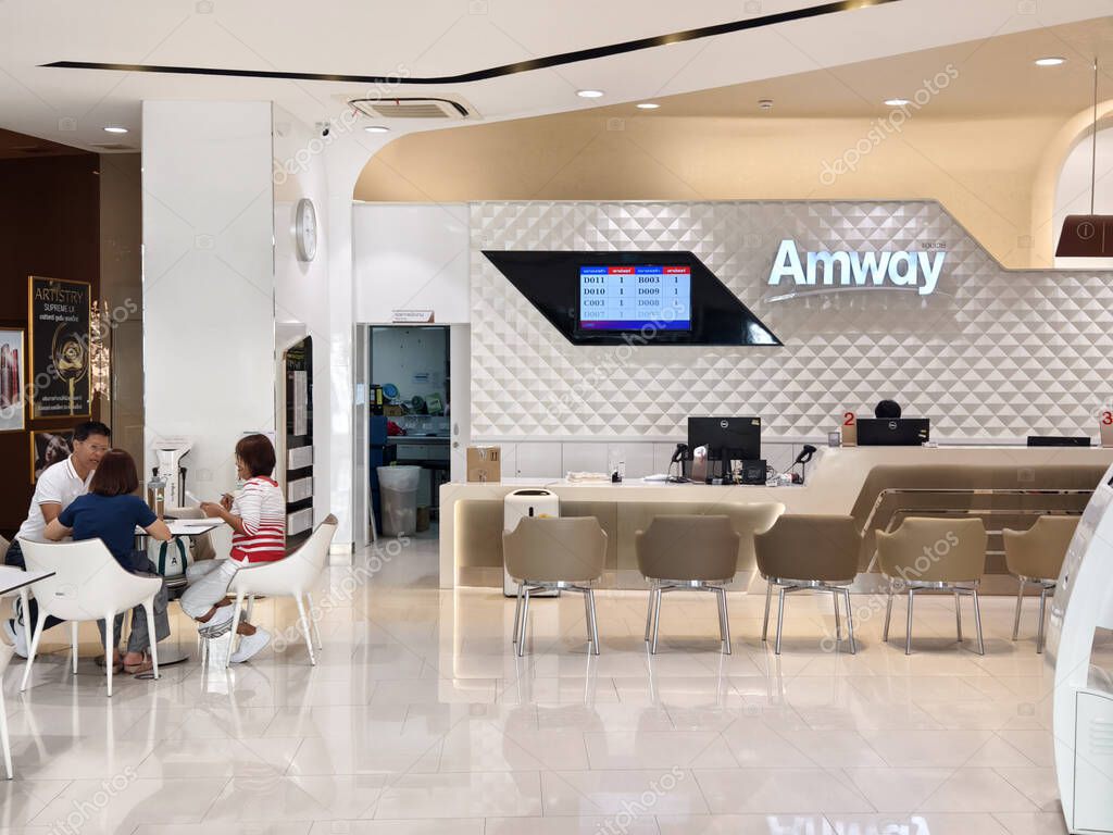 MAY 08, 2025 - PHUKET, THAILAND: The retail shop-office of the Amway company.
