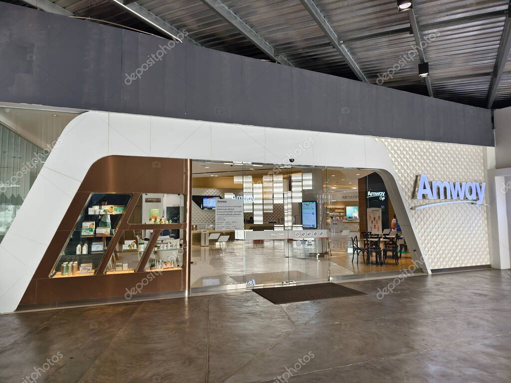 MAY 08, 2025 - PHUKET, THAILAND: The retail shop-office of the Amway company.