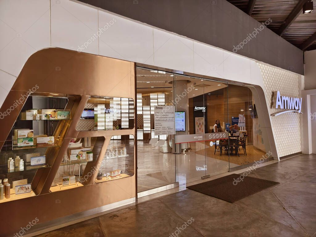 MAY 08, 2025 - PHUKET, THAILAND: The retail shop-office of the Amway company.