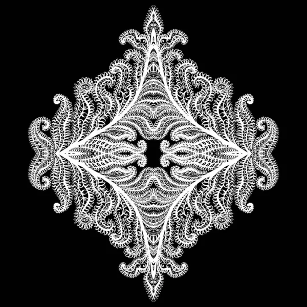 スノーフレークアイコングラフィックサインシンボル図面 黒の背景に隔離された白い雪の結晶 高解像度詳細グラフィックイラスト雪のフレーク — ストックベクタ