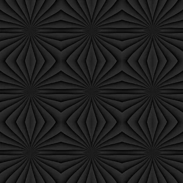 Creative Geometric Seamless Black Pattern Floral Ornament Fabric Decor Design — Stock Vector