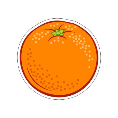 Meyveli Sulu Portakal Citrus Meyvesi. Beyaz bir arkaplanda izole edilmiş Gıda Uygulamaları ve Çıkartmaları Simgesi