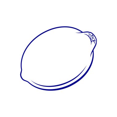 Meyveli Sulu Limonlu Citrus Meyvesi. Gıda Uygulamaları ve İnternet için Çizgi Roman Sanatı Simgesi