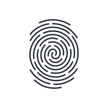 Beyaz Arkaplanda Parmak izi Tanıma Kimliği Tanıma Uygulaması