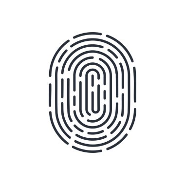 Beyaz Arkaplanda Kimlik Güvenliği Kimliği İçin Parmak İzleri