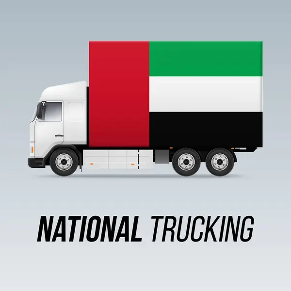 Символ Національної Вантажівки Прапором Єднаних Арабських Еміратів Національний Дизайн Іконок — стоковий вектор