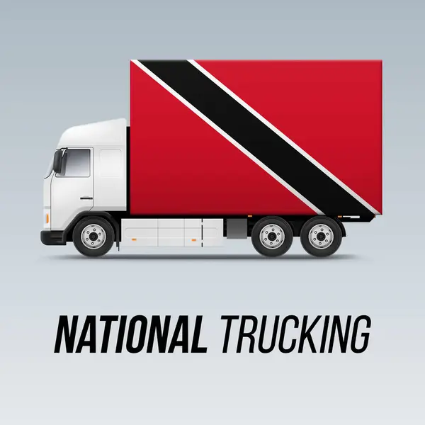 Символ Національної Вантажівки Прапором Тринідаду Тобаго Національні Кольори Піктограм Прапорів — стоковий вектор