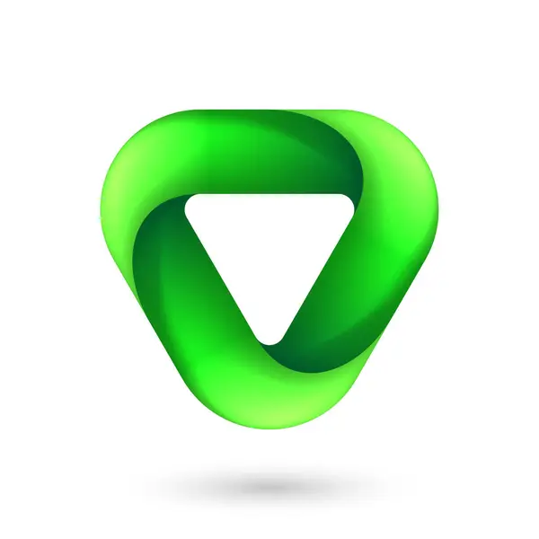 Absztrakt Végtelen Lehetetlen Hurok Háromszög Logó Vállalati Ikon Logotípus Creative — Stock Vector