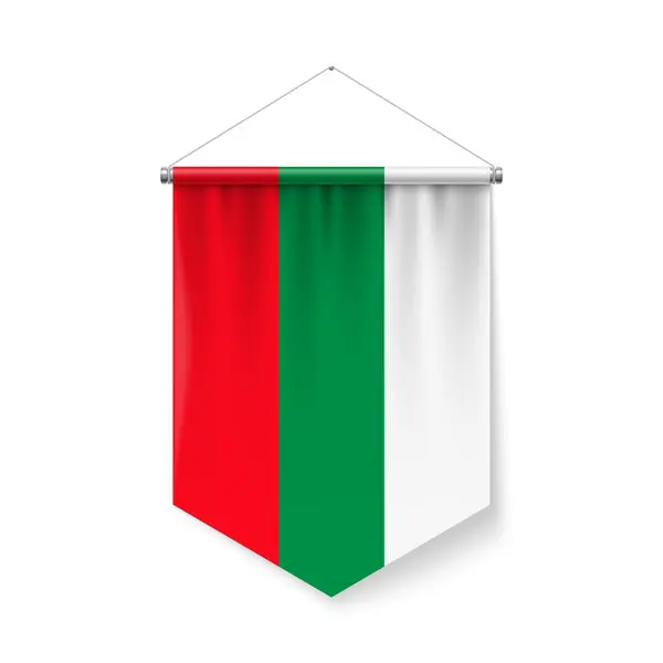Vertical Pennant Flag Bulgaria Como Icon White Shadow Effects Sinal Ilustração De Bancos De Imagens