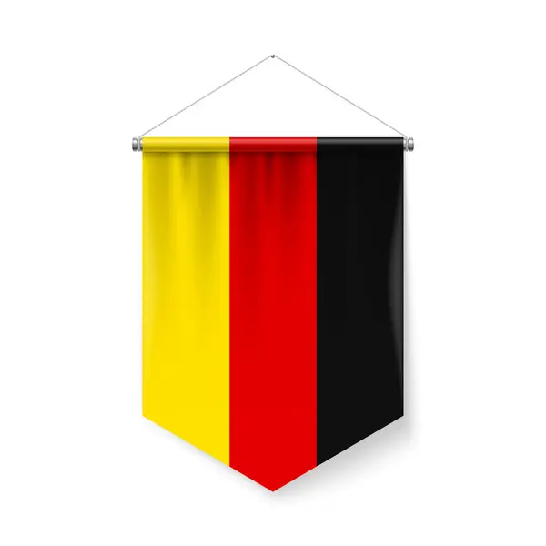 Vertikale Flagge Von Deutschland Als Symbol Auf Weiß Mit Schatteneffekten lizenzfreie Stockvektoren