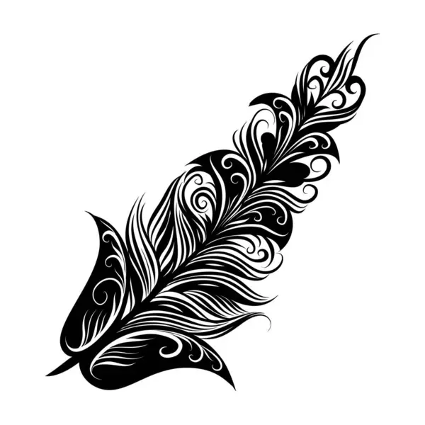 Рисунок Феттеля Кудрявый Эскиз Изолированный Белом Фоне Винтажный Черный Фейерверк Стоковый вектор