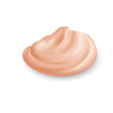 Pembe Krem şanti beyaz arka planda izole edildi. Yüz Kremi, Jel veya Vücut Losyonu Cilt Simgesi. Cilt Tonu Krem Gözyaşı ŞekliName