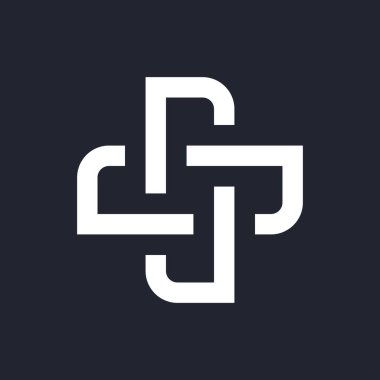 Karmaşık Geometrik Çağdaş Element. İşletme İşareti Simgesi. Web siteleri, Mobil Uygulama veya Siyah Arkaplan Üzerine Bilgi Grafikleri için Özet Şekiller