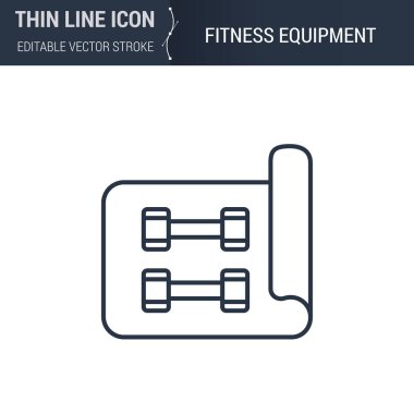 Spor ve Spor 'un İnce Hat Simgesi Spor Ekipmanı. Infographics için Piktogram Grafiksel Uyumlu. Düzenlenebilir Vektör Vuruşu. Premium Mono Lineer Düz Laconic Logosu
