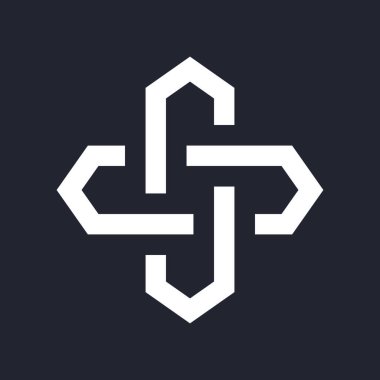 Karmaşık Geometrik Çağdaş Element. İşletme İşletmeleri için Logo Tasarımı. Web Tasarımı, Mobil Uygulama veya Siyah hakkında Bilgi Grafikleri İçin Özet Şekiller