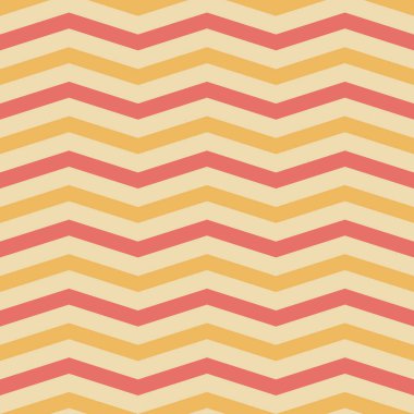 Soyut Yatay Zigzag Retro Deseni: Turuncu, Bej ve Kırmızı Renkler. Şablon Banner Sosyal Medya Reklamcılığı için arkaplan