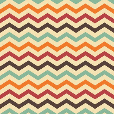 Açık mavi, bej, turuncu, kırmızı ve siyah renkli soyut zigzag Retro deseni. Şablon Banner Sosyal Medya Reklamcılığı için arkaplan