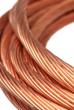 Bakır kablo hammadde ve metal endüstrisi ve borsa konsepti