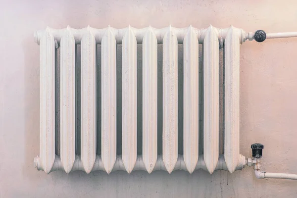 Painted Cast Iron Heater Old Classic Heating System — Stock Photo, Image