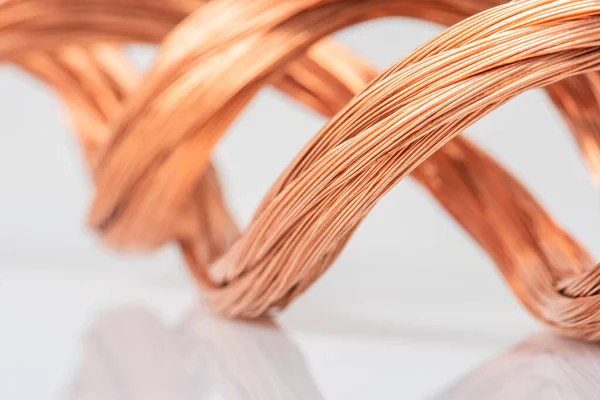 Copper Wire Raw Materials Metals Industry Stock Market Concept — Stock Photo, Image