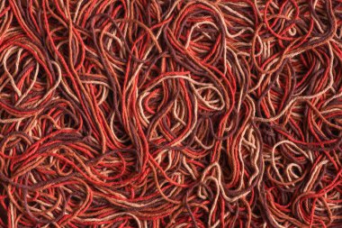 Tangled yarn directly above as backgound 