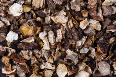 Mixed dried mushroom, top view