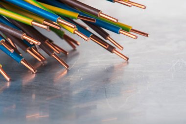 Copper electric power cables wire used in electrical installation
