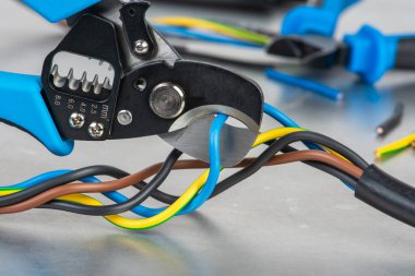 Kerpeten ve elektrik kablosu kesme, elektrik atölyesi aracı