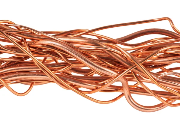 Copper Wire Isolated White Background — Stock Photo, Image