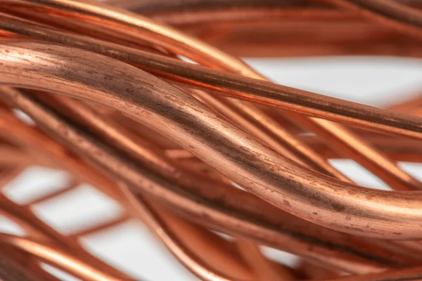 Copper Wire Cable Raw Material Energy Industry — Stock Photo, Image