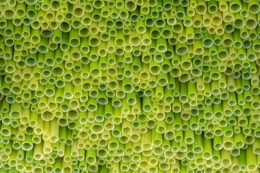 Kesik yeşil çimen yığını arka plan olarak saplanır