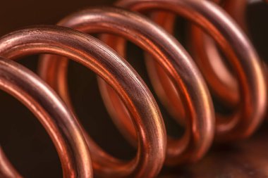 Bakır tel elektrik bobini makro görünümü