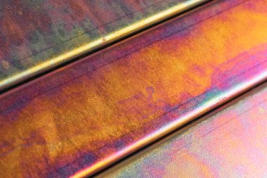 Çelik profil yüzeyi, yakın plan.