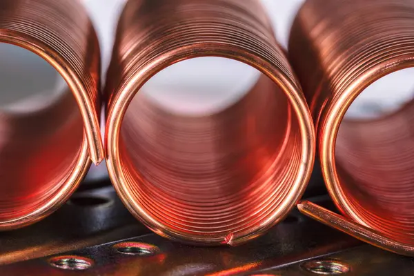 Spiral Copper Wire Stock Market Raw Materials Industry — Stock Photo, Image