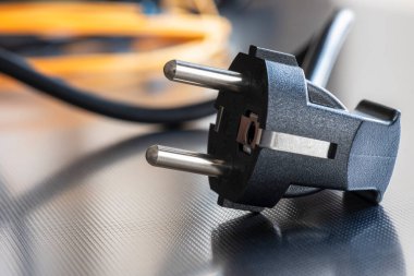 Elektrik besleme kablosu kablosu ile yakın çekim