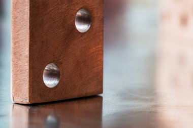 Bakır düz çubuk, temiz ve cilalı, yakın görüş